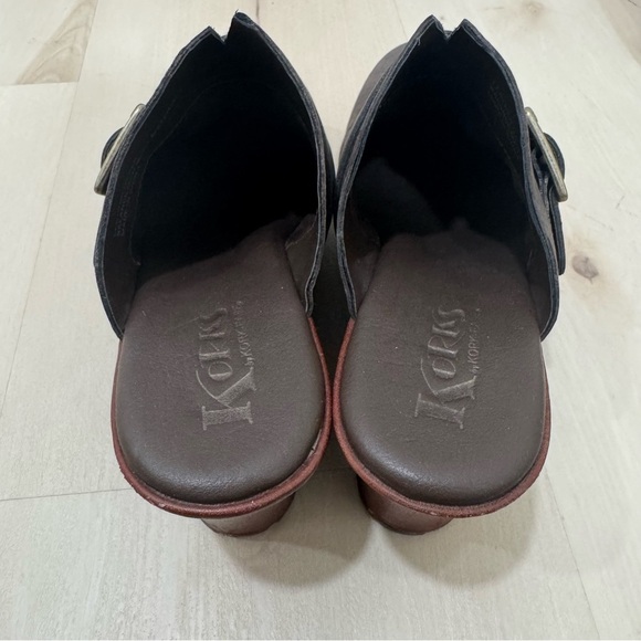 Korks by Kork Ease Mantha Women's 8 Brown Pebble Leather Heel Clog Buckle - Picture 14 of 15